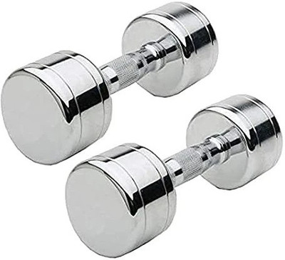 wWAR 2kgx2Pc Steel Dumbbell Set for Home Gym Hand Dumbbell Men & Women Fitness Gym Fixed Weight Dumbbell(4 kg)