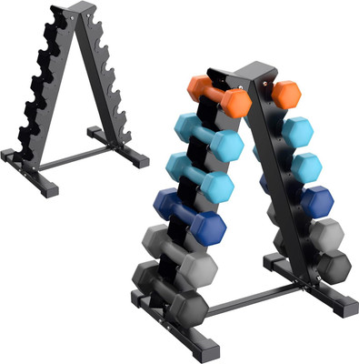 IBS IRON Home Workout Gym Dumbbell Tree Heavy Weight Rack For 6 PAIR Dumbbells Fixed Weight Dumbbell(5 kg)