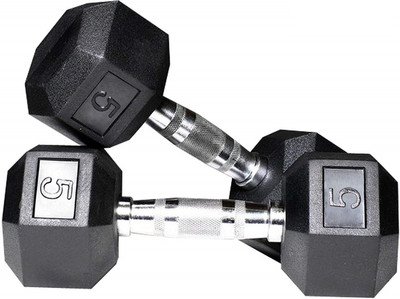 yash fitness Hexa Dumbbell Double Hexagon Hex Dumbbell for Home Gym Workout(Pack of 2) Fixed Weight Dumbbell(10 kg)