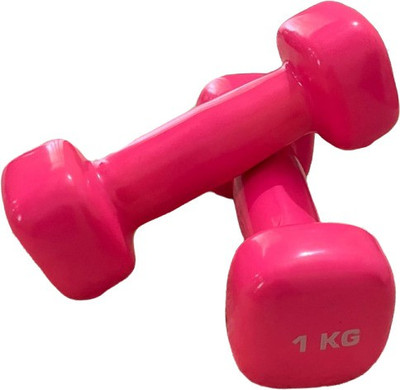 Satya Vinyl Dumbbell (1 kg x 2) Exercise Equipment for Workout Fixed Weight Dumbbell(2 kg)