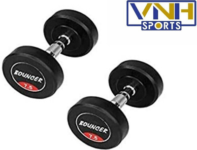 HouseOfCommon PAIR OF 7.5 KG(7.5kg X 2) BOUNCER Fixed Weight Dumbbell(7.5 kg)