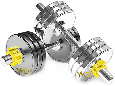 YMD Home Gym Set Steel Dumbbell Set Steel Dumbbell Plates 3KG X 4PCS WIth 28mm Clamp Adjustable Dumbbell(12 kg)