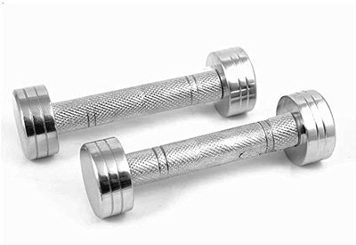 colado High Quality Steel Chrome Dumbell 2Kg (Pair) Fixed Weight Dumbbell(4 kg)