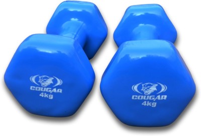 COUGAR Dumbbells , Vinyl Dumbbell Set , 4Kg Pair IRIS Hex Vinyl Coated Non-Slip Weight Fixed Weight Dumbbell(8 kg)