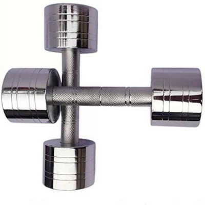 HACKERX Steel Dumbbell Pack of 2 x 5 KG Fixed Weight Dumbbell(10 kg)