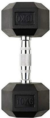 gamers hub Hexa Dumbbell Single 10 KG Hexagon Hex Dumble for Home Workout Fixed Weight Dumbbell(10 kg)