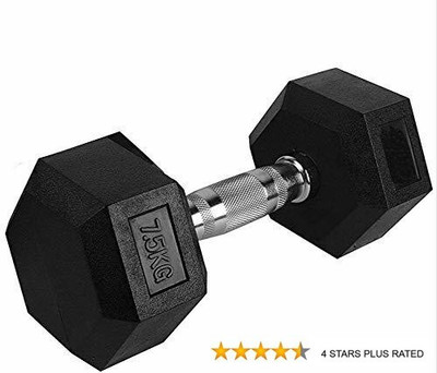 Scorpion 7.5KG HEX Dumbbell Single PC (7.5kg X 1) Hexa Dumbbell Fixed Weight Dumbbell(7.5 kg)