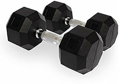 gamers hub Hexa Double Hexagon 2.5KGx2 Fixed Weight Dumbbell(5 kg)