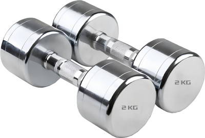 Kizlo Pair of 2KG*2 Best Quality Steel Dumbbell Fixed Weight Dumbbell(4 kg)