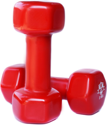 wWAR Vinyl Dumbbell - 3 kg Fixed Weight Dumbbell(3 kg)