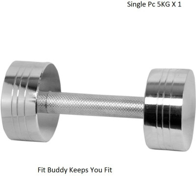 wWAR Single Steel 5KG X 1 Fixed Weight Dumbbell(5 kg)