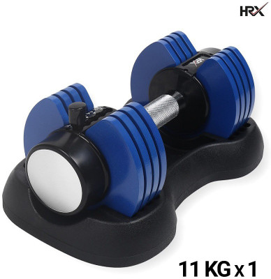 HRX Ignite 11kg Adjustable Set Dumbbells for Home Gym Workouts Pin Lock Technology Adjustable Dumbbell(11 kg)
