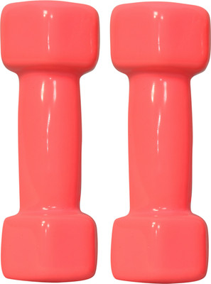 HACKERX Vinyl Dumbbells Set 2KG Rubber dumbbells For Men and Women Fixed Weight Dumbbell(2 kg)