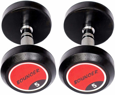 wWAR Hi-Quality Rubber Professional Bouncer Dumbbells Fixed Weight Dumbbell(5 kg)