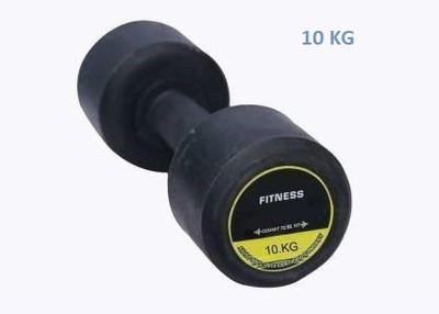 Sports Era 10Kg X 1 Pc Premium Quality Jumbo Rubber Dumbbell Fixed Weight Dumbbell(10 kg)