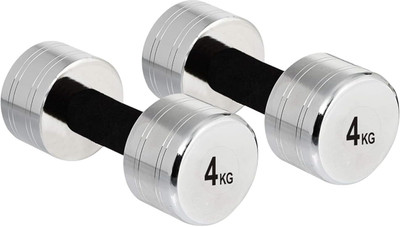 Kizlo Pair of 4KG (4KG X 2 PCS) Steel Dumbbells With Foam Fixed Weight Dumbbell(8 kg)