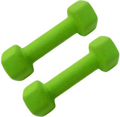 HACKERX Neoprene Coated ( 1 kg x 2 piece) 2 kg Fixed Weight Dumbbell(1 kg)