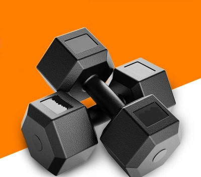 HouseOfCommon PVC Dumbbell Set 5KG X 2 PCS, 1 Pair Dumbbells, Hex Dumbbells, Home Gym Fixed Weight Dumbbell(5 kg)