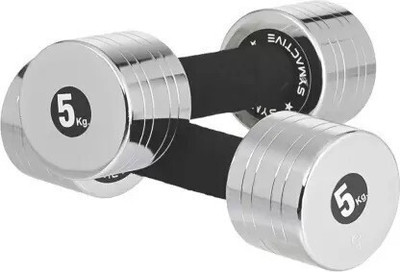 gamers hub Pure Steel Dumbbell Set 5KG Fixed Dumbbells (5KG*2) Fixed Weight Dumbbell(10 kg)