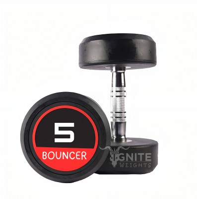 IGNITE WEIGHTS 5kg Pair Round Dumbbell Rubber Coated, Cast Iron, Exercise & Full Body Workout Fixed Weight Dumbbell(5 kg)