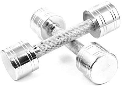 LCARNO Chrome Plated Steel 2.5 KG dumbbells (Pack of 2) Fixed Weight Dumbbell(5 kg)