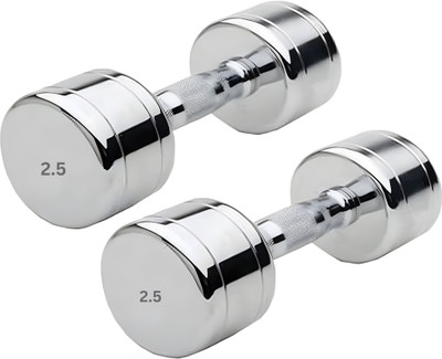 HouseOfCommon STEELDUMBBELL BLACK (2.5 kg X 2) 5 kg Set, Fitness Heavy Duty Solid Fixed Weight Dumbbell(2.5 kg)
