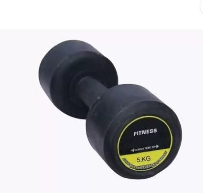 Fitness Kart Exclusive Quality Rubber Dumbbell Set Of (5 kg X 1) Fixed Weight Dumbbell(5 kg)
