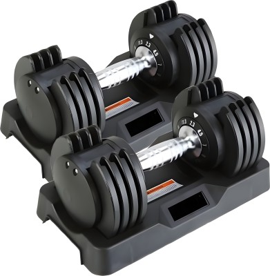 Headly ADJUSTABLE DUMBBELL (12 kg X 2) 24 kg Set, Fitness Heavy Duty Solid Fixed Weight Dumbbell(12 kg)