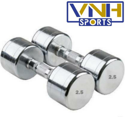 vnh Pair of 2.5Kg(2.5Kg X 2) Steel Fixed Weight Dumbbell(2.5 kg)