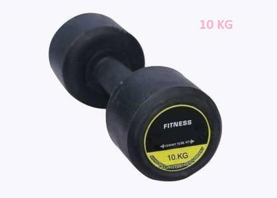 Sports Era 10Kg X 1 Pc Jumbo Premium Quality Rubber Dumbbell Fixed Weight Dumbbell(10 kg)