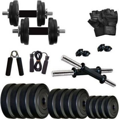 lifecare products Pvc Home Gym Combo (Weight 2.5 kg X 4) Adjustable Dumbbell(10 kg)