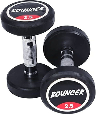 vnh Pair of 2.5 Kg Rubber Coated Bouncer Dumbbells (2.5Kg X 2)~ Fixed Weight Dumbbell(5 kg)