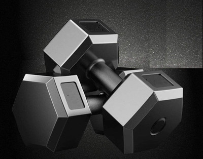 HOC PVC Dumbbell Set 5KG X 2 PCS, 1 Pair Dumbbells, Hex Dumbbells, Super Quality Fixed Weight Dumbbell(5 kg)
