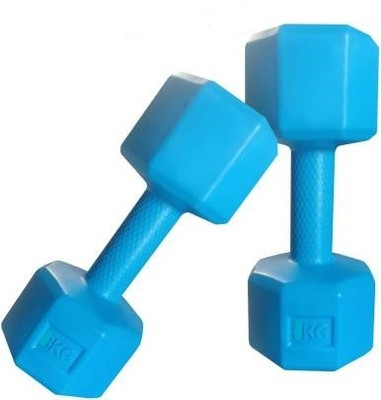 SBR Sports ''5KG PAIR PVC HEX DUMBBELL SET FITNESS WEIGHTS FOR HOME GYM EXERCISE Fixed Weight Dumbbell(10 kg)