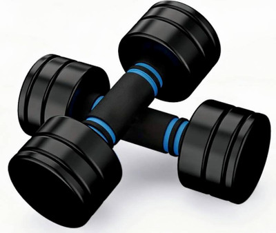 Fitdex 2Kgx2Pc Steel Dumbbells for Strength Training Non-Rusting for Home Gym Fixed Weight Dumbbell(4 kg)