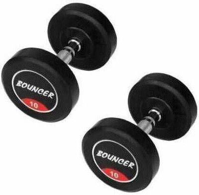 HouseOfCommon Pair of 10 Kg Rubber Coated Bouncer Dumbbells (10Kg X 2) Fixed Weight Dumbbell(20 kg)