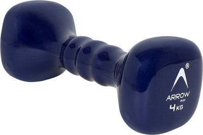 ArrowMax Vinyl Dummbell For Home Full Body Workout Physiotherapy Treatment Men Women Fixed Weight Dumbbell(4 kg)