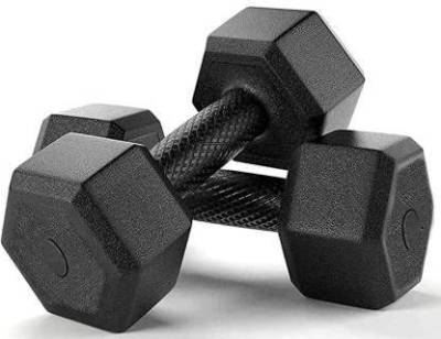 NST Fitness 2 kg - 2 kg Diamond Black Dumbbell Set ( 2 kg X 2 ) Fixed Weight Dumbbell