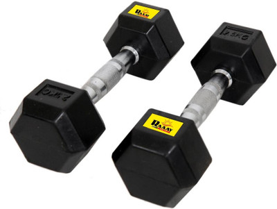 RAAAY 2.5 KG HEX DUMBBELL Fixed Weight Dumbbell(5 kg)