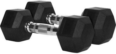 Gymnasio Rubber Coated Hex (2.5 KG Pair) Fixed Weight Dumbbell(2.5 kg)