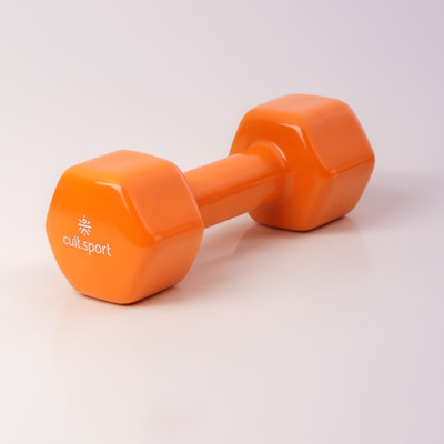 Cultsport Banes Vinyl Dumbbells, Fixed Weight, Home & Gym Exercises, Set of 1, 4 Kg Fixed Weight Dumbbell(4 kg)