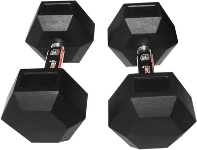usi Dumbbells, Hex Dumbbell Set, Hexagon Rubber Dumbbells Fixed Weight Dumbbell(2.5 kg)