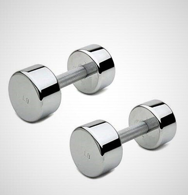gamers hub Pair of 3KGX2 Premium Chrome Coated Steel Dumbbell Fixed Weight Dumbbell(6 kg)