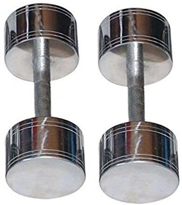 Gowin 4KG Steel Dumbbell Crome Plated Fix Weight Dumbbells (2KG Pair) Fixed Weight Dumbbell(4 kg)