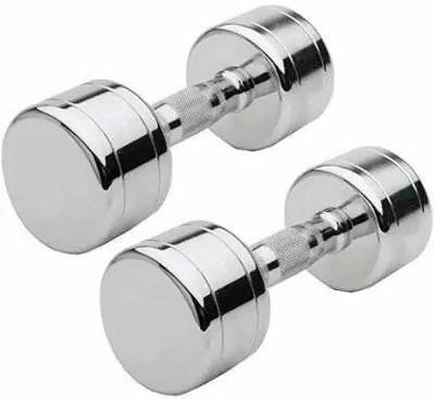 wWAR Chrome Plated Steel Home Gym 7.5 KG dumbbells (Pair of 2) 15 kg Fixed Weight Dumbbell(15 kg)