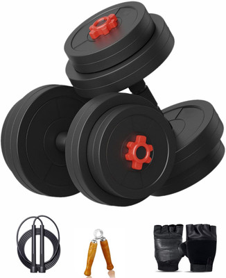 SAFECO FITNESS Plastic Dumbbells, Weights & Hand Gripper – Home & Gym Workout Set Adjustable Dumbbell(24 kg)
