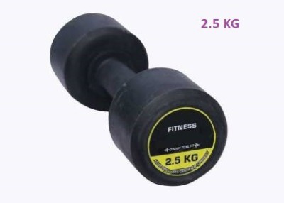 Fitness Kart Exclusive Quality Rubber Dumbbell Set Of (2.5 kg X 1) Fixed Weight Dumbbell(2.5 kg)