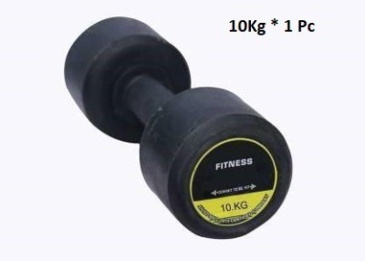 GYM KART Exclusive (10Kg X Pc1) Quality Rubber Dumbbell Fixed Weight Dumbbell(10 kg)