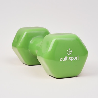 Cultsport Banes Vinyl Dumbbells, Fixed Weight, Home & Gym Exercises, Set of 1, 3 Kg Fixed Weight Dumbbell(3 kg)