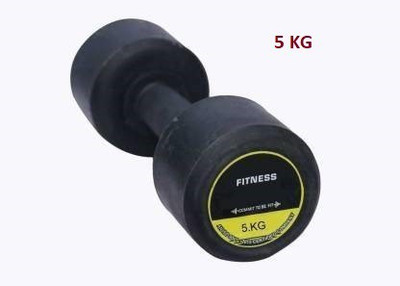 Sports Era Jumbo Quality Rubber Dumbbell Set Of (5 kg X 1Pc) Fixed Weight Dumbbell(5 kg)